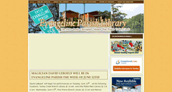 Desktop Screenshot of evangelinelibrary.org